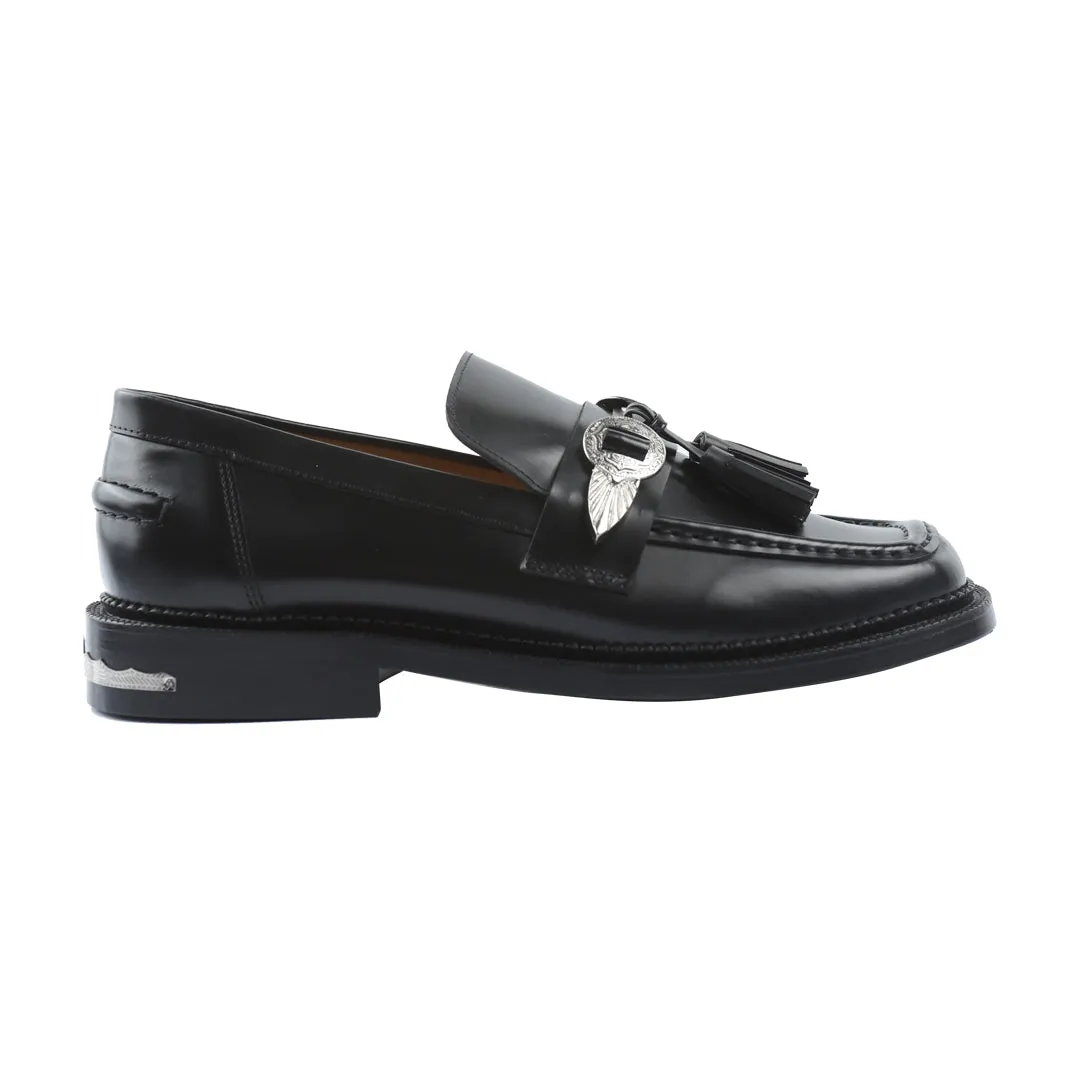 AJ1262 METAL PUMPS BLACK LEATHER