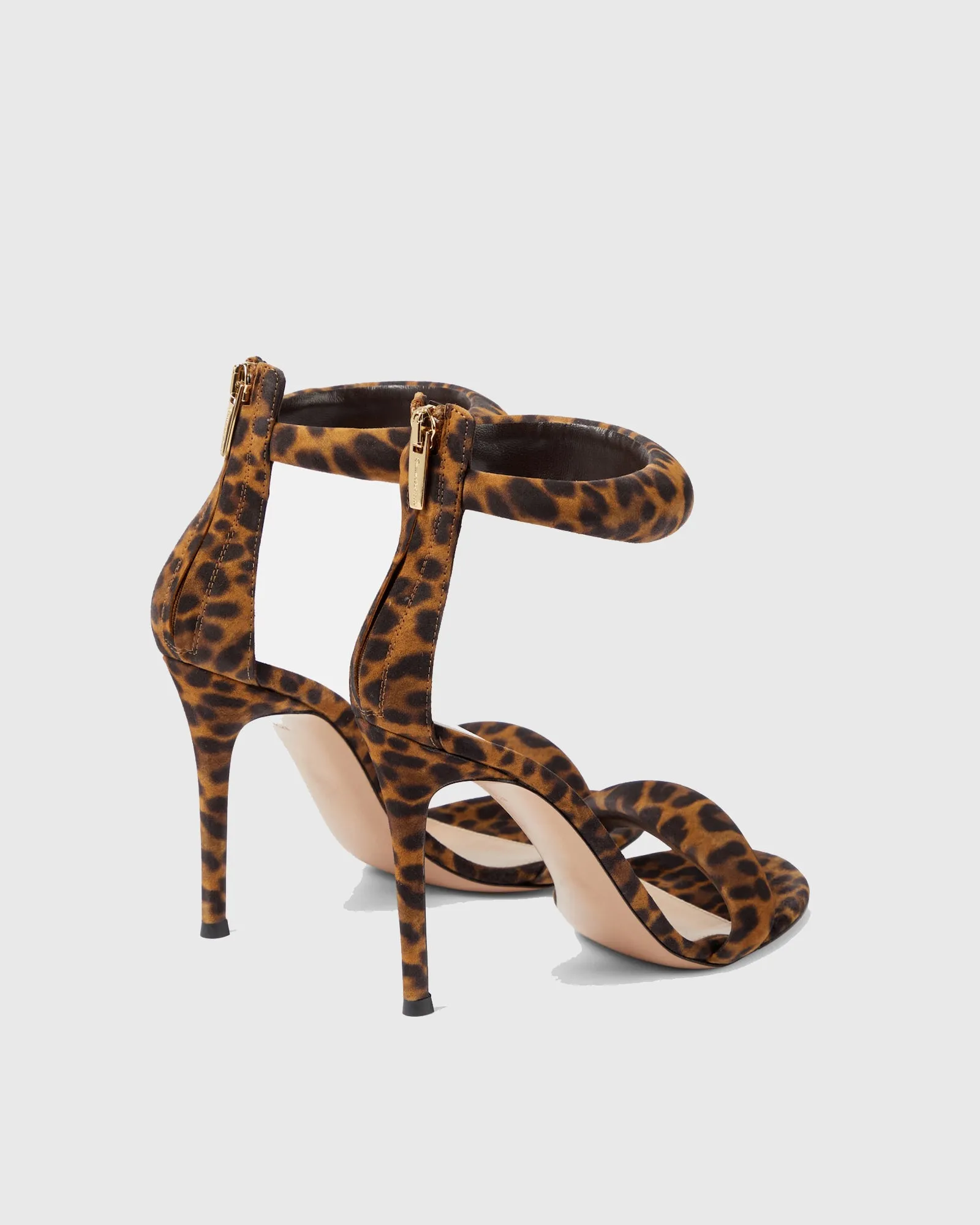 Bianca Leopard Print Leather Sandals