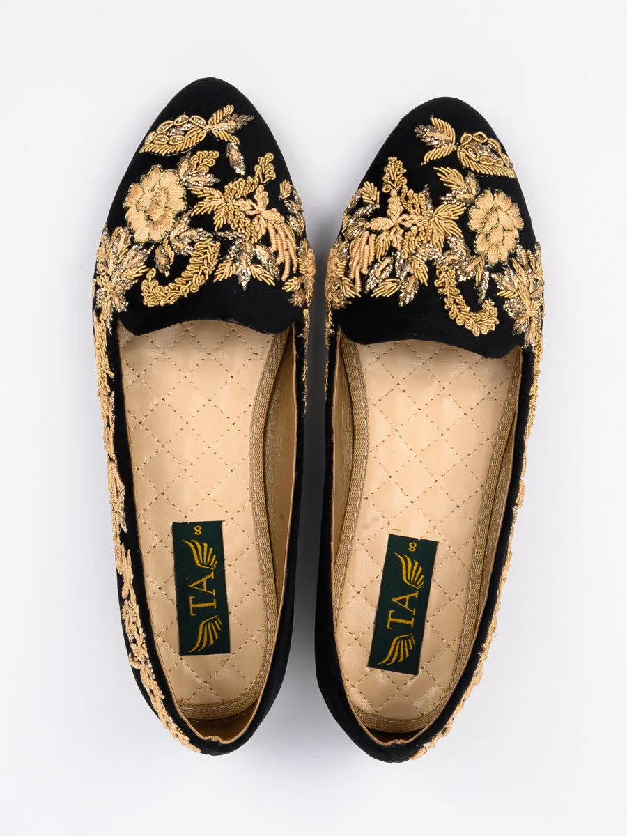 Black Fancy Pumps For Women's