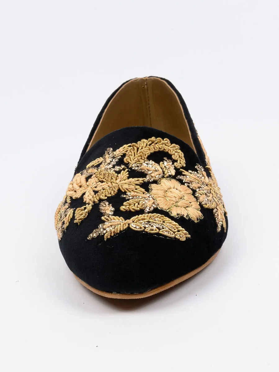 Black Fancy Pumps For Women's
