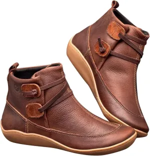 Combat Boots Womens Ankle Platform Booties for Women Work Boots for Men Flat Boot Laces Flat Heel Closed Toe Slip on Pointed Toe Chunky Stacked Heel