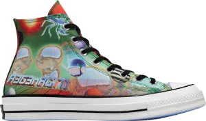 Converse Chuck 70 Outdoor Rave High Psychedelic Sneakers, Green