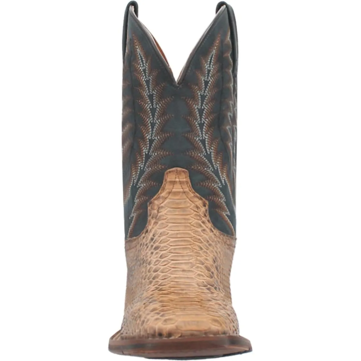 Dan Post Men's Templeton Python Snakeskin Square Toe Boots - Beige DP4183