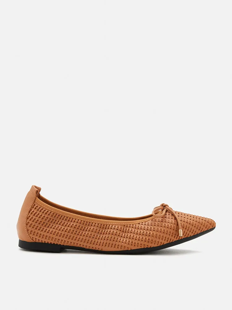 Eliza Weaved Bow Flats