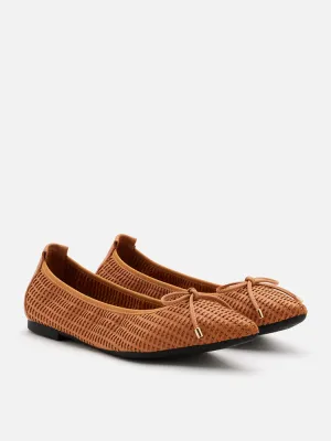 Eliza Weaved Bow Flats