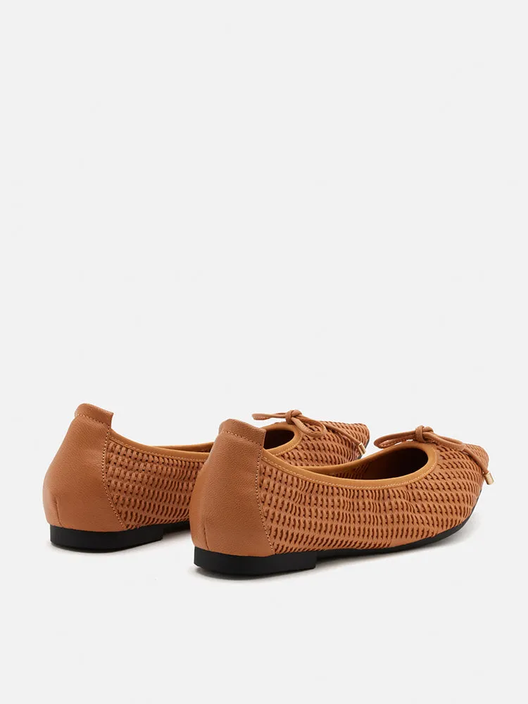 Eliza Weaved Bow Flats