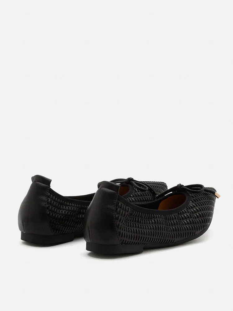 Eliza Weaved Bow Flats