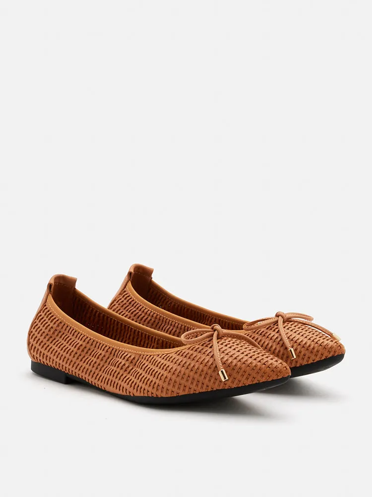 Eliza Weaved Bow Flats