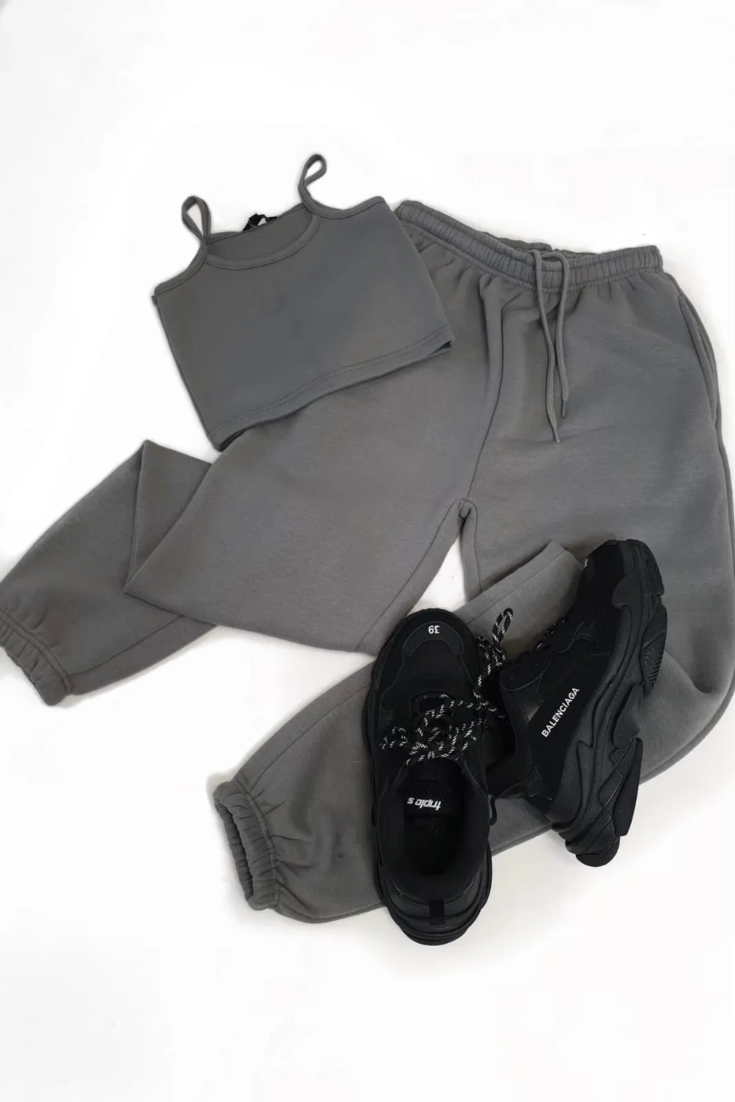 Gabriella Dark Grey Oversized Comfy Joggers