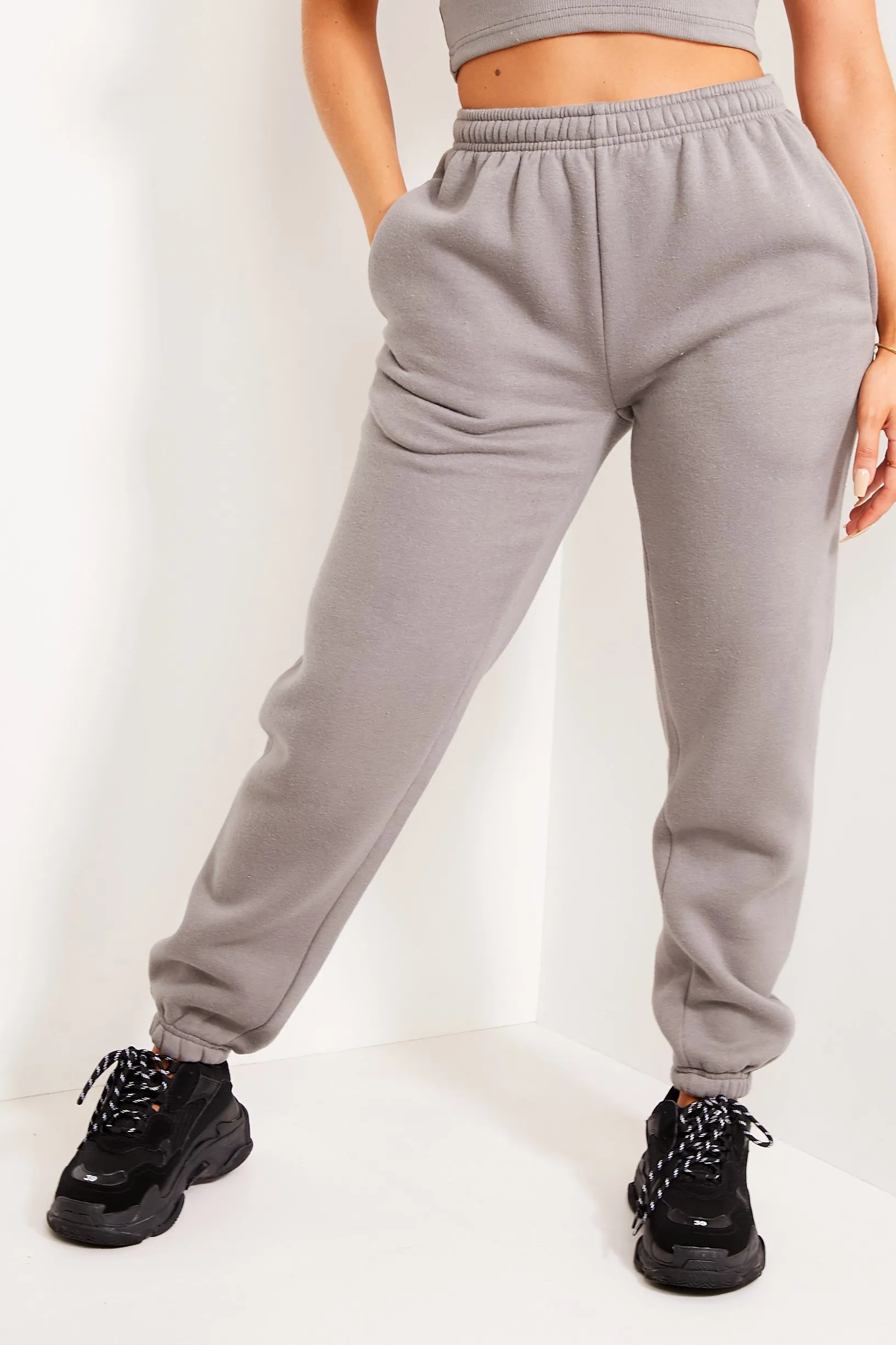 Gabriella Dark Grey Oversized Comfy Joggers