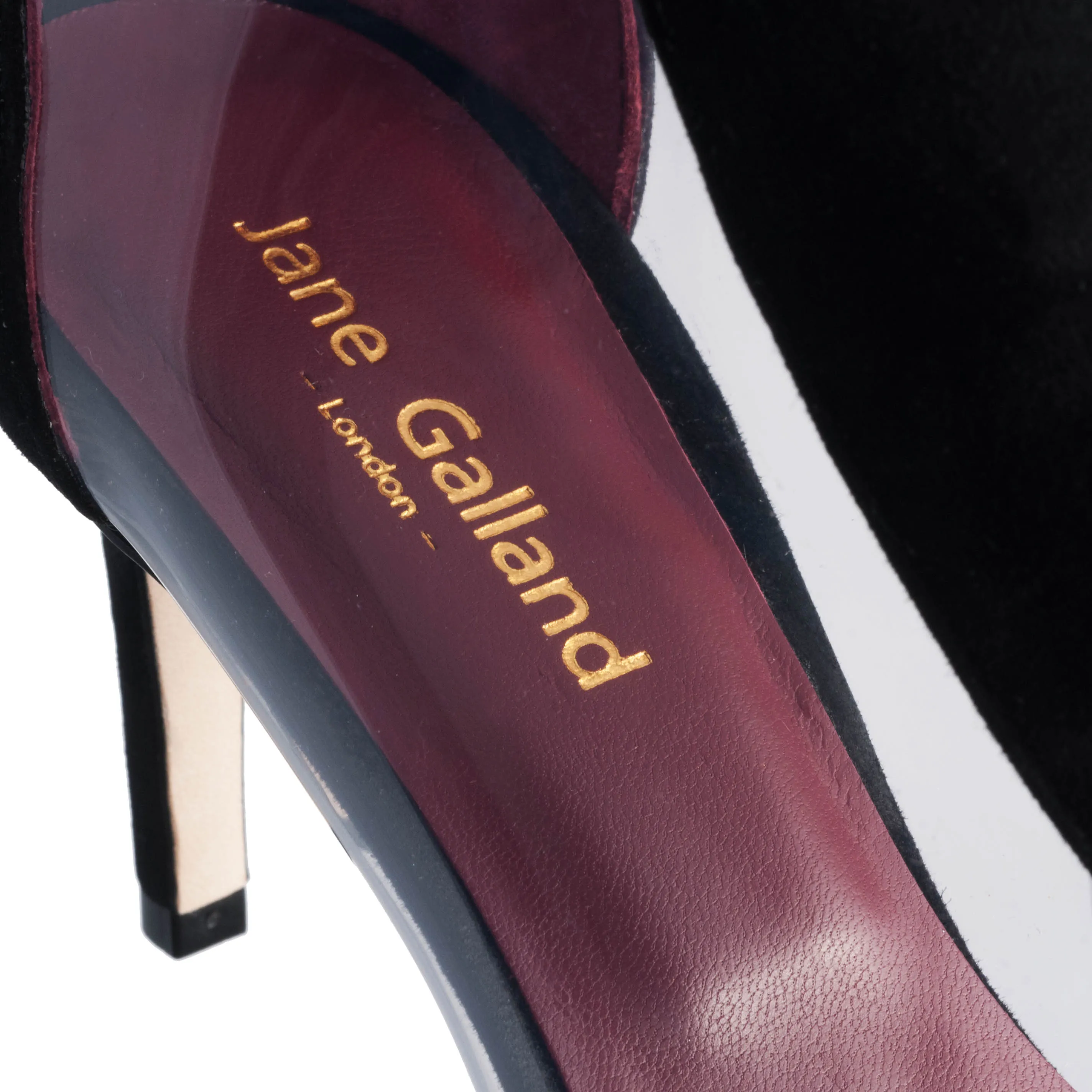 Jane Galland Navy and Black Suede and PVC Pumps