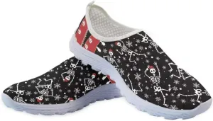 Jeiento Men's Christmas Shoes,Outdoor Walking Sneakers for Women Comfort Gym Sports Shoes Lightweight Workout Sneakers
