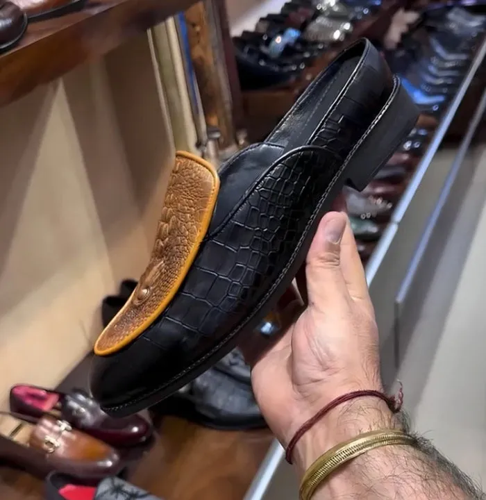 Limited Edition Crocodile Scaled Mules