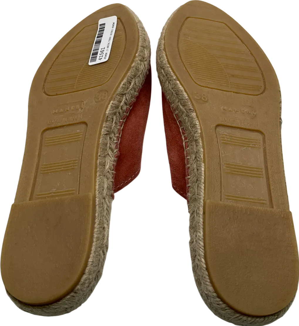 Manebi Orange Suede Mules UK 5 EU 38 