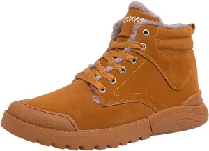 Men Work Boots Non Steel Toe Hiking Sneakers Warm Ankle Womens Safety Toe Shoes Wide Width Platform Sneakers Lightweight Safety Hike Grounded Footwear