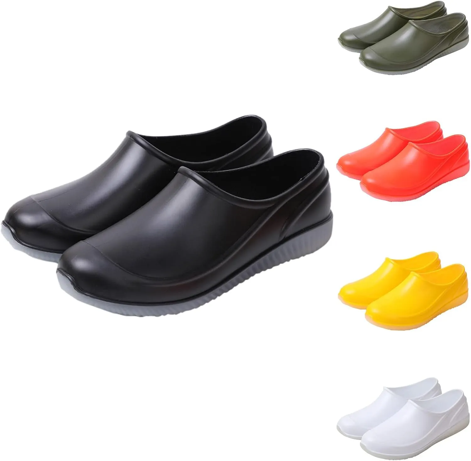 Men's Short Rain Boots Waterproof Shoes Rubber Boots Lightweight Rain Shoes Non-slip Fishing Boots for Gardening