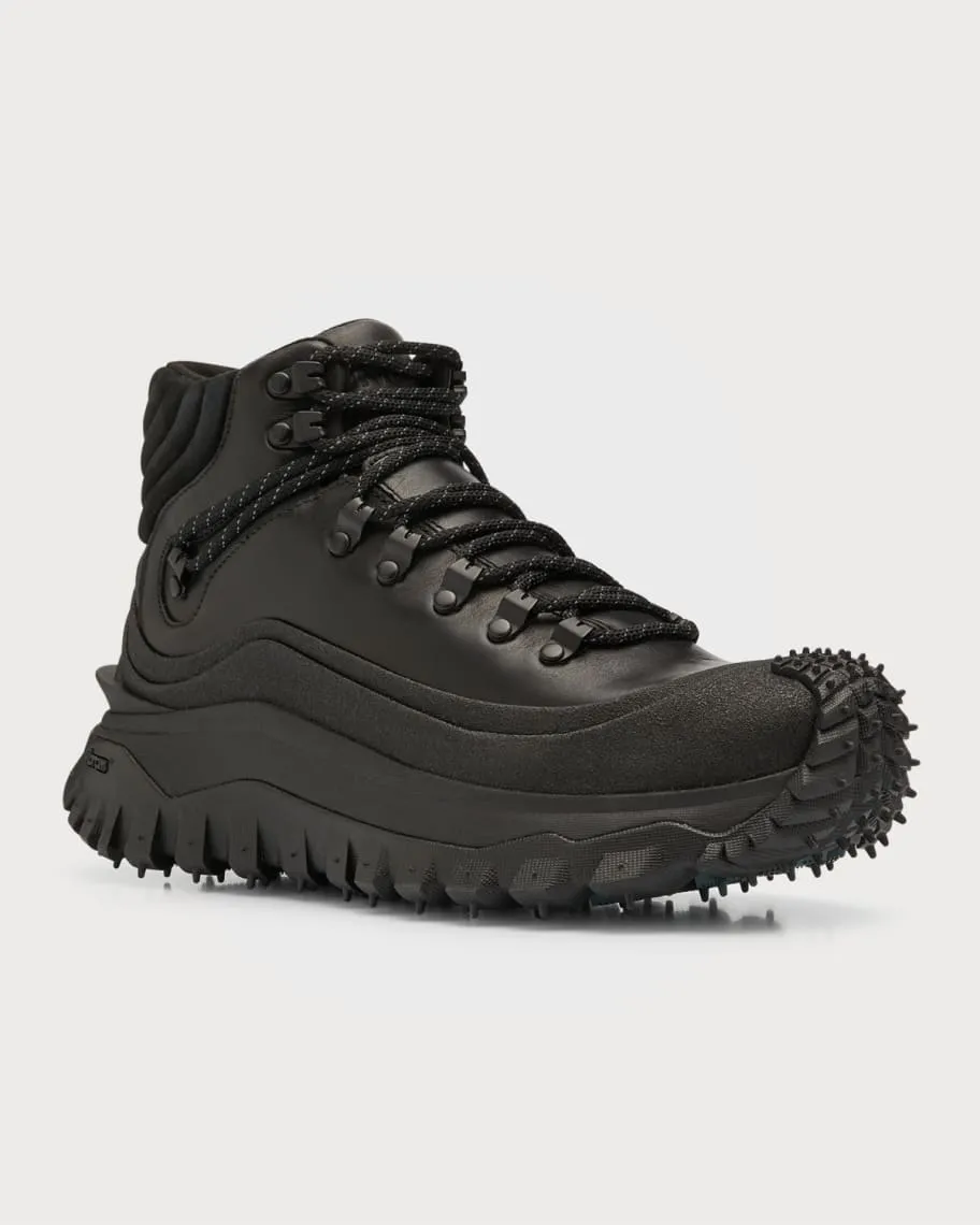 Men's Traingrip GTX Outdoor Leather High Top Sneakers Moncler