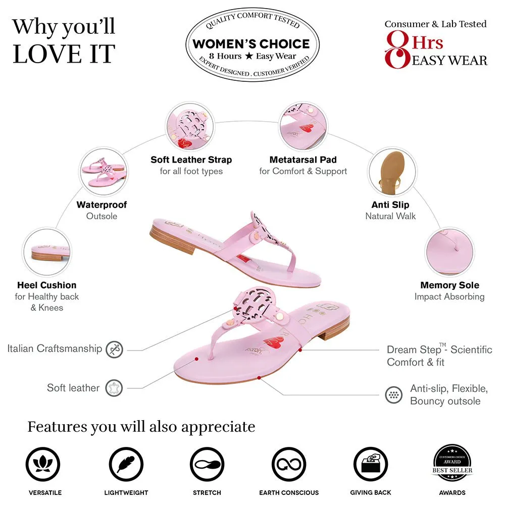 Moonraker Pink Leather Sandal