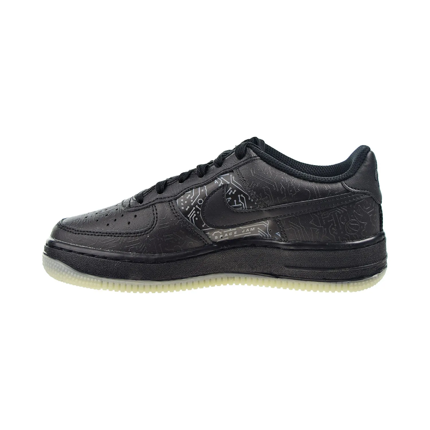 Nike Air Force 1 "Computer Chip" Space Jam (GS) Big Kids' Shoes Black-Blue Fury
