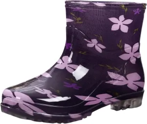 Rain Boots Women Women's Ankle Rain Boots Waterproof Garden Shoes Outdoor Rain Shoes for Hunting Gardening Farming