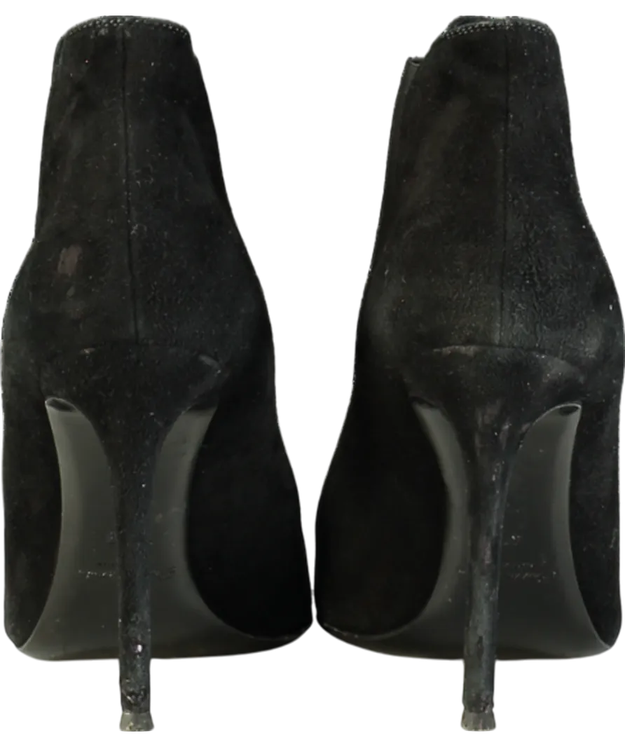 Ralph Lauren Black Suede Pointed Boot Heels UK 8 EU 41 