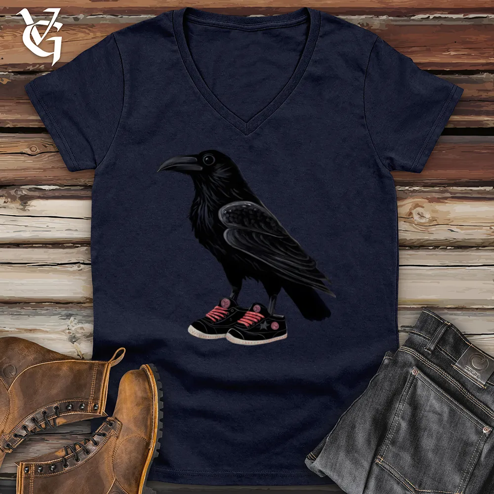 Raven Wearing Sneakers Softstyle V-Neck