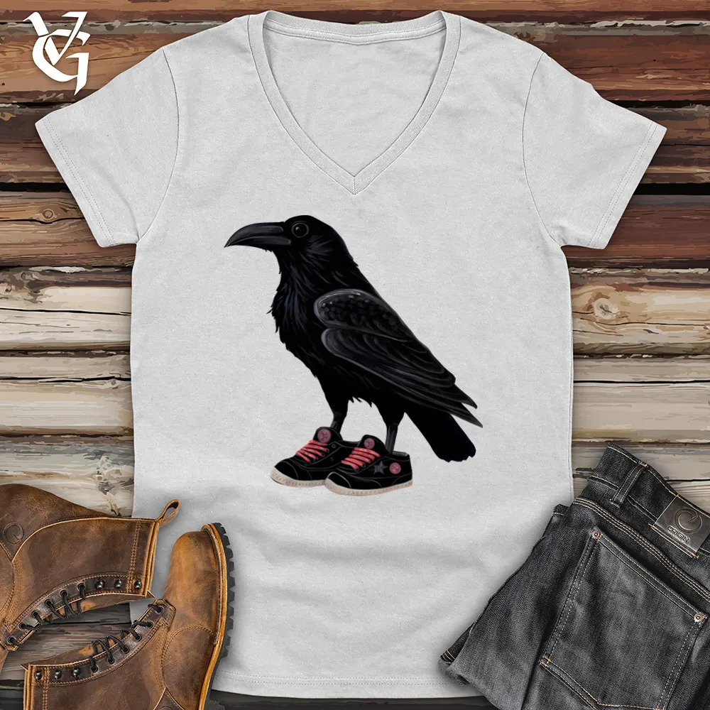 Raven Wearing Sneakers Softstyle V-Neck