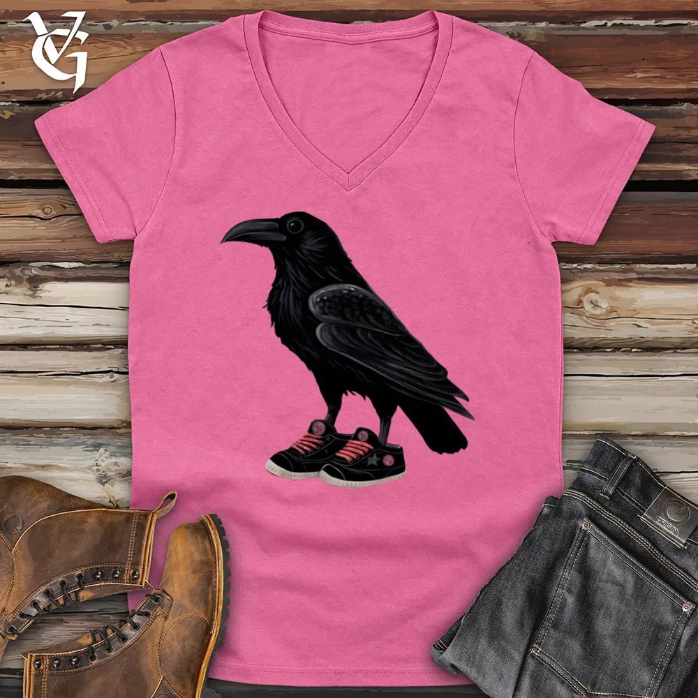 Raven Wearing Sneakers Softstyle V-Neck