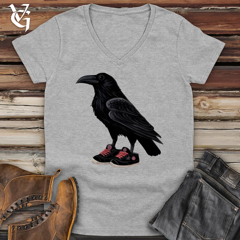 Raven Wearing Sneakers Softstyle V-Neck