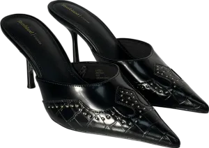 River Island Black Pointed Slip On Heels UK 5 EU 38 