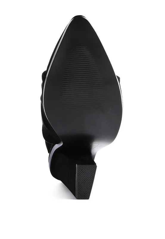Statement Pointed Toe High Heel Mules