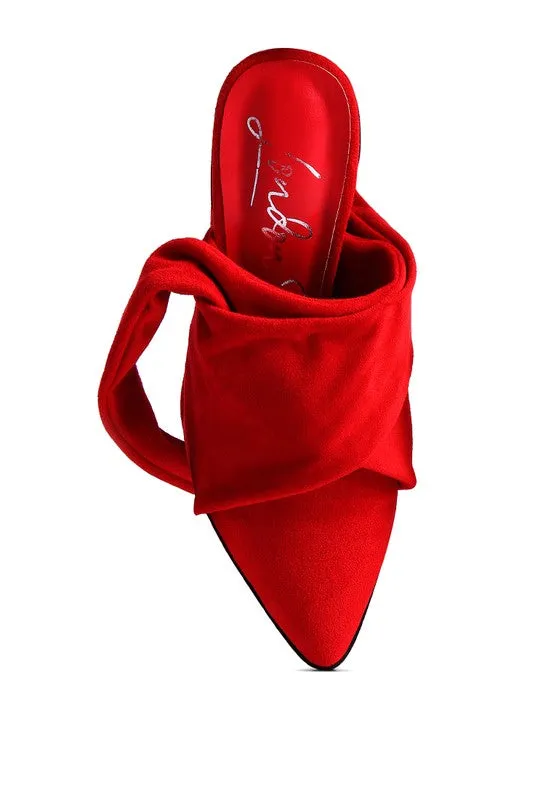 Statement Pointed Toe High Heel Mules