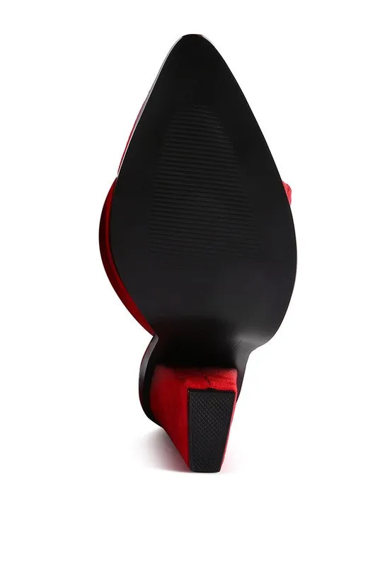 Statement Pointed Toe High Heel Mules