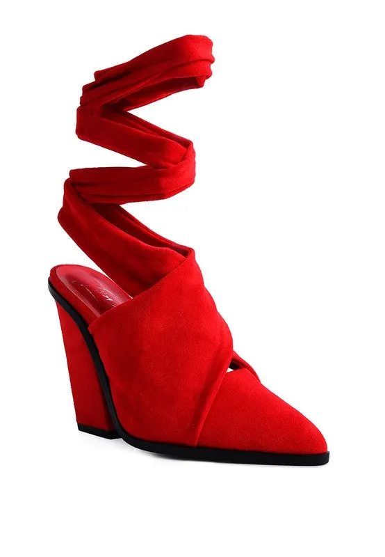 Statement Pointed Toe High Heel Mules