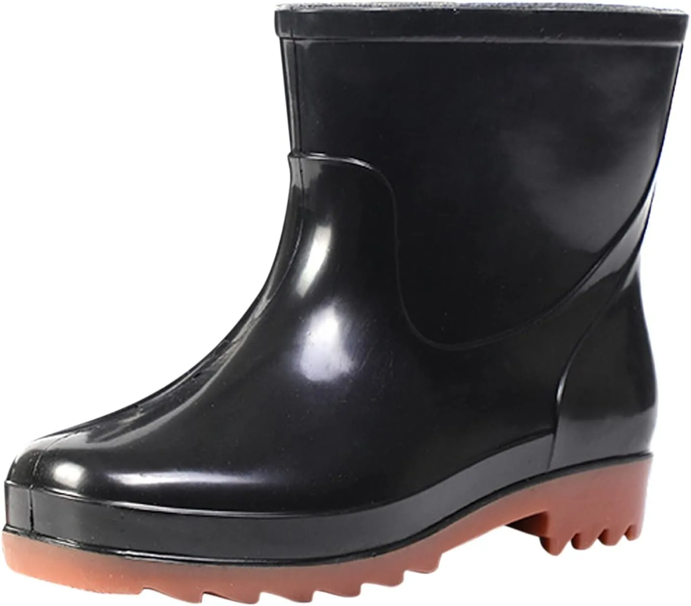 Womens Rain Boots Wide Calf Mens Grounded Footwear Booties with Heel Non Slip Work Barefoot Shoes Waterproof Rain and Garden Shoe for Women Outdoor Wide Calf Boots