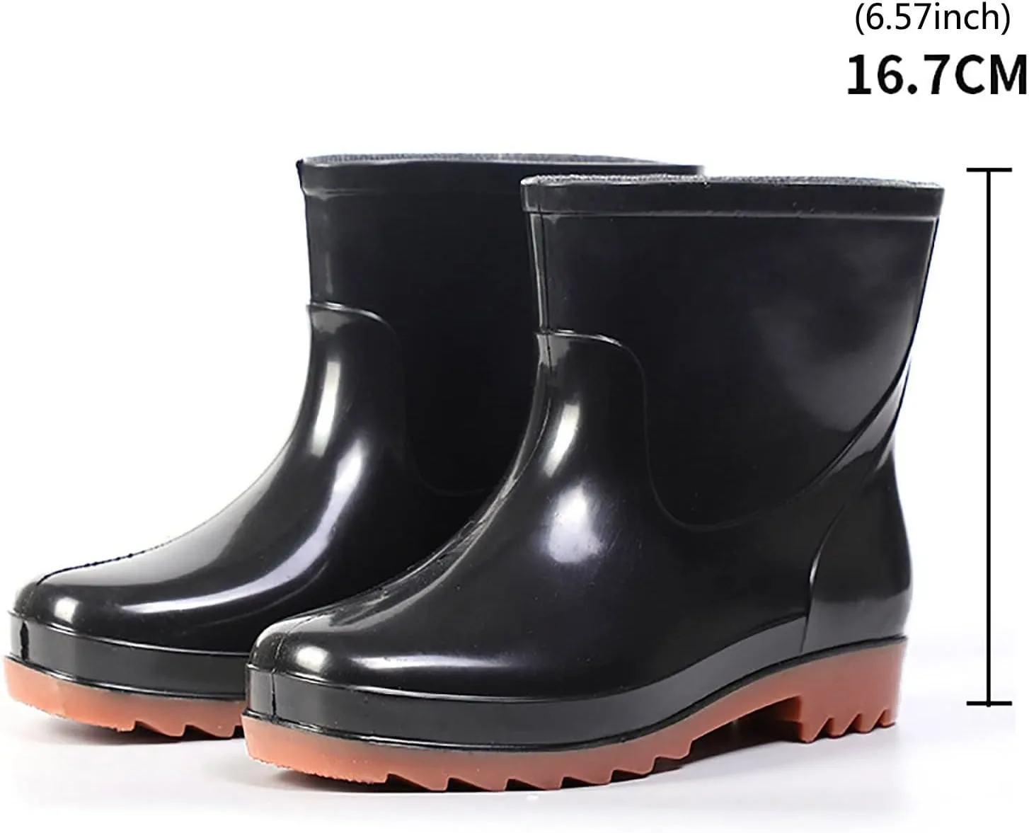 Womens Rain Boots Wide Calf Mens Grounded Footwear Booties with Heel Non Slip Work Barefoot Shoes Waterproof Rain and Garden Shoe for Women Outdoor Wide Calf Boots